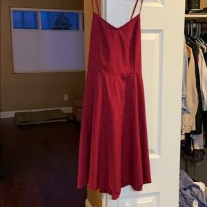 Dark red summer dress